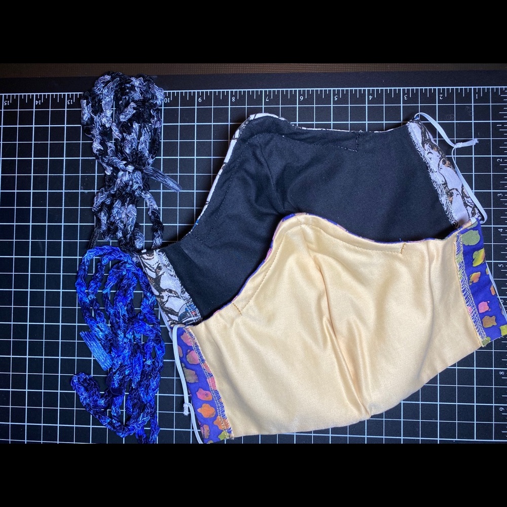 Two Large/ XL Masks R2D2 & Blue Batik - Picture 13 of 16